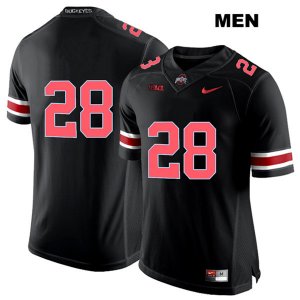 Men's NCAA Ohio State Buckeyes Dominic DiMaccio #28 College Stitched No Name Authentic Nike Red Number Black Football Jersey MV20E22VQ